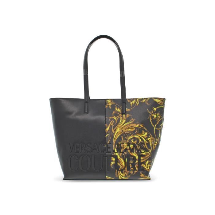 SAC SHOPPING VERSACE JEANS COUTURE B46 NM en peau écologique noir multicolore Femme