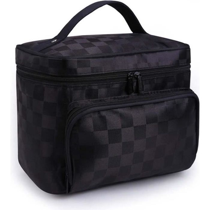 Grande Trousse de Toilette Femme Sac Maquillage Zippé@M4822
