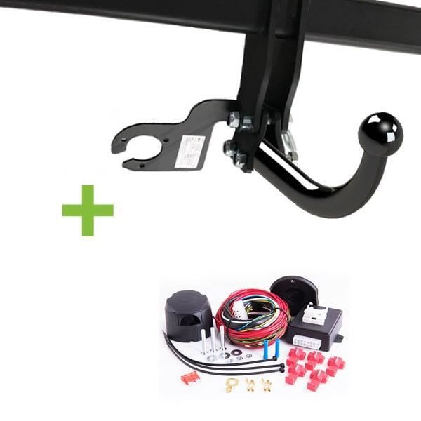 Attelage WABB démontable avec outils + faisceau universel 13 broches compatible feux LED pour Citroen C5 Cross Tourer II 5 portes