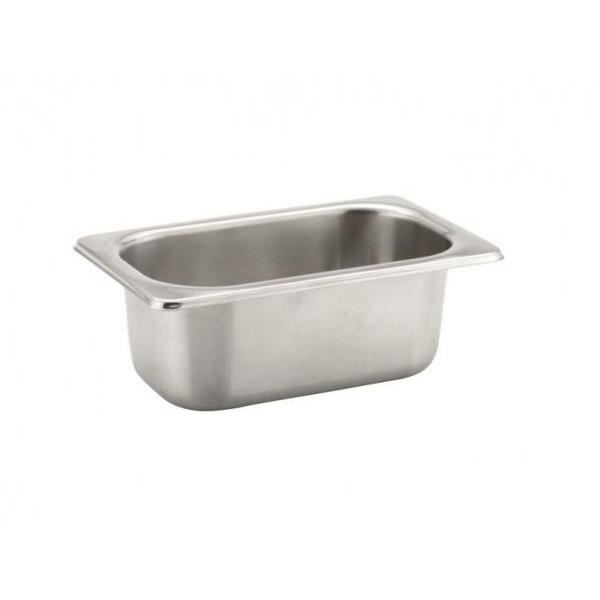 Bac gastronorme 1 litre en acier 1-9 100 mm pour salades légumes sauces