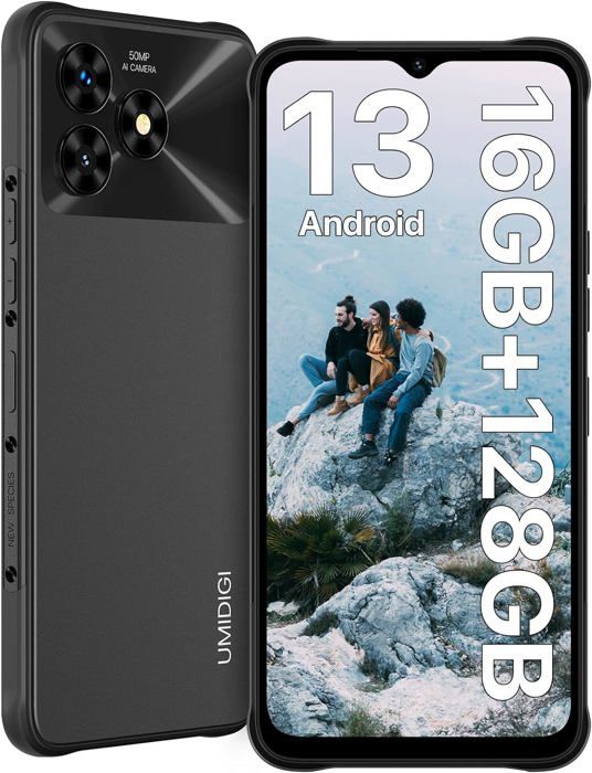 Invens Ultra 13P - Smartphone Android 15 Pas Cher - 16Go RAM, 128Go, écran 6.79" 90Hz, 64MP, Batterie 5000mAh - Rouge - 4