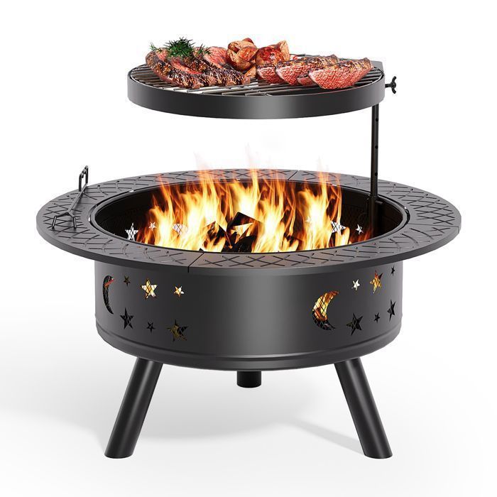 Braséro Extérieur 76cm, Foyer de Jardin, Brasero de Jardin, Barbecue