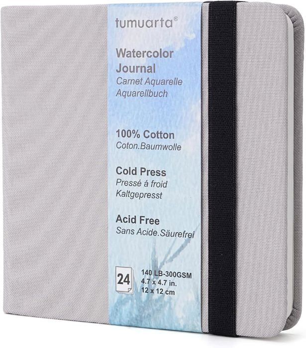 Bloc Papier Aquarelle Frisk - 12 Feuilles A3, 300 G/m², Pressé à Chaud/lisse - Pour Aquarelle, Crayons, Marqueurs