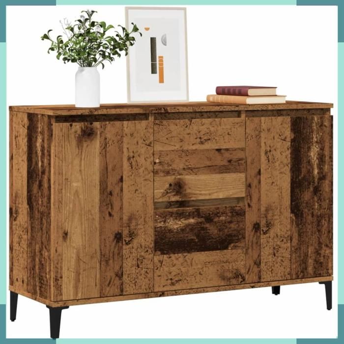 ASHATA Buffet vieux bois 102x35x70 cm bois dingénierie -FHE856486
