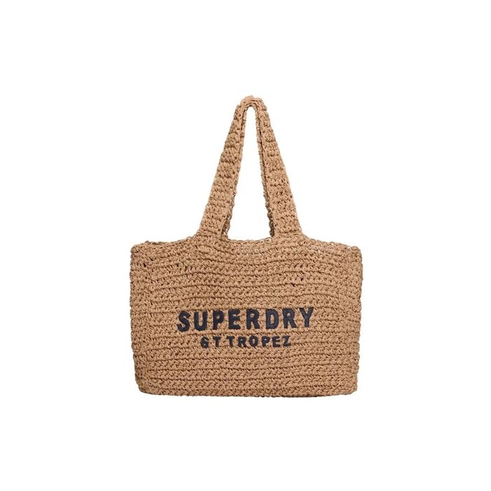 Sacs à main Superdry Femme tote Raffia City Marron Synthétique