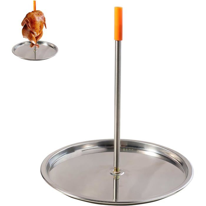 Brochette Verticale Amovible En Acier Inoxydable Pour Barbecue - Pour Shawarma, Poulet Rôti, Viandes à La Verticale - 6