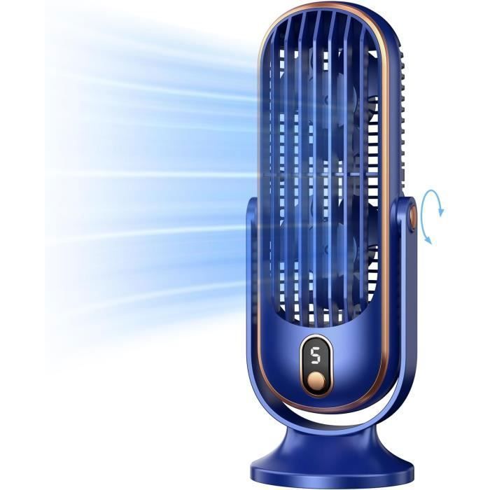 Ventilateur de Bureau NO BRAND Modèle Colonne 5 Vitesses Silencieux Rechargeable USB