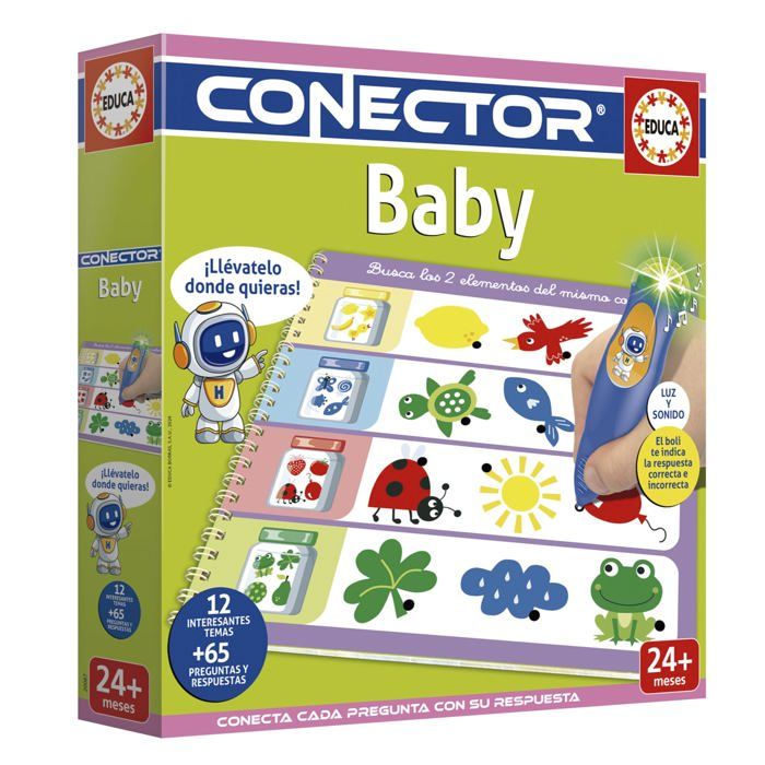 Livre électronique enfant - EDUCA - 20087 - Connecteur Baby - Jeu éducatif interactif - 90 questions