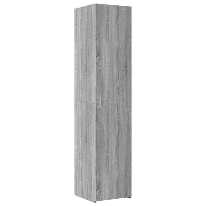 Buffet haut moderne - KALISSE - Sonoma gris - 40x425x185 cm - Bois dingénierie - 100 kg capacité - Facile à entretenir