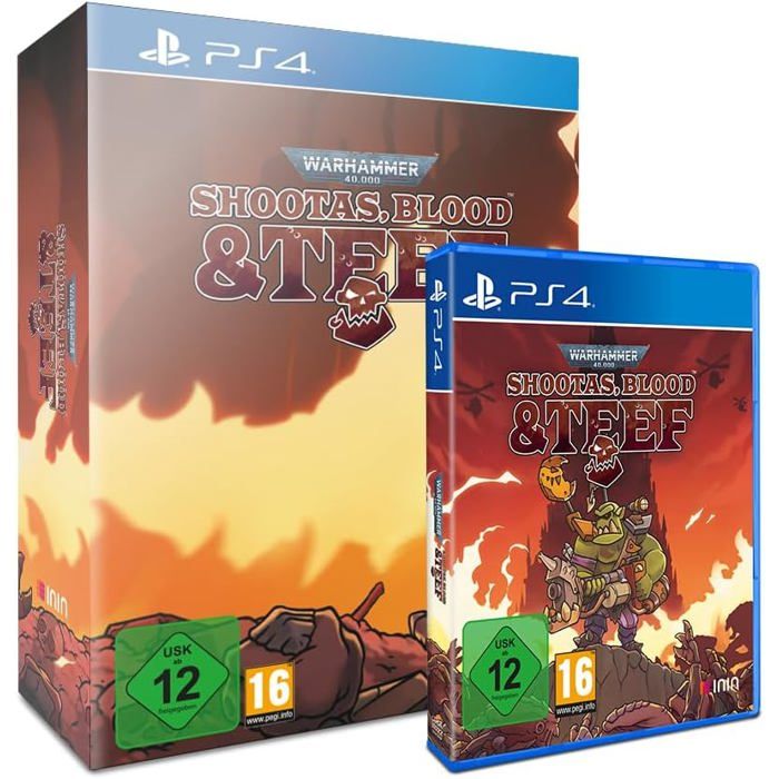 Jeu ININ Warhammer 40000 Shootas Blood and Teef Éd. collector 1 000 ex PS4 Action 2D multijoueur