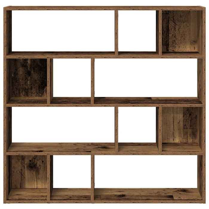 Brun Bibliothèque - MANGO - Séparateur de pièce Salon - vieux bois 105x24x102 cm CC31