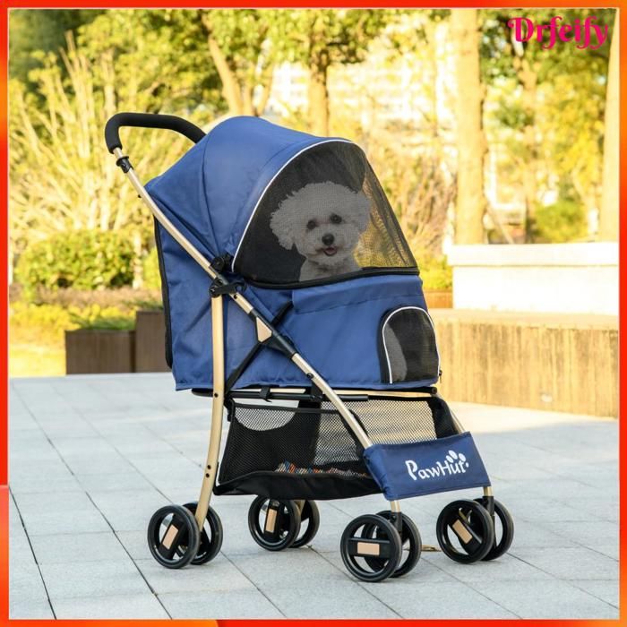 Meilleurs prix pour Poussette pour chien - AKOZON - 9034 - Pliable - Tissu 600D Oxford - Cadre acier roues avec frein