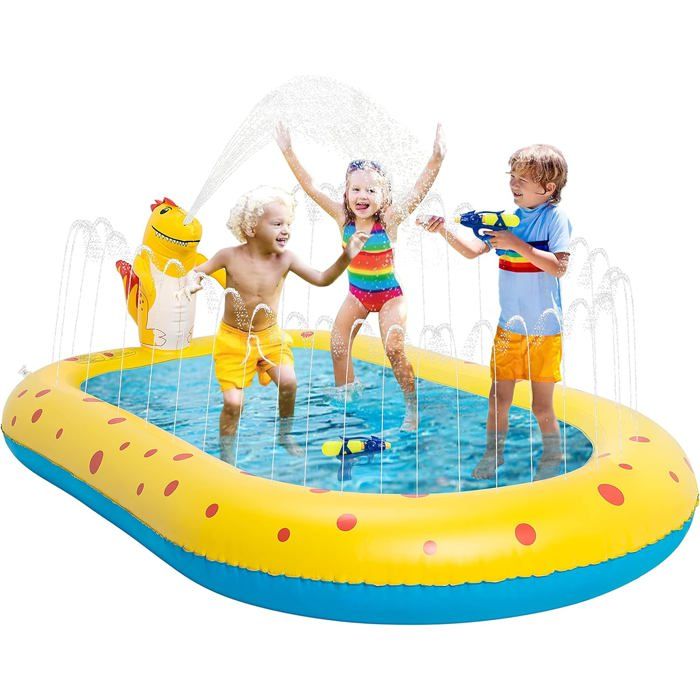 Piscine Gonflable Blue Sky – 262 X 175 Cm – Pataugeoire Enfant – Dès 6 Ans – Avec Kit De Réparation