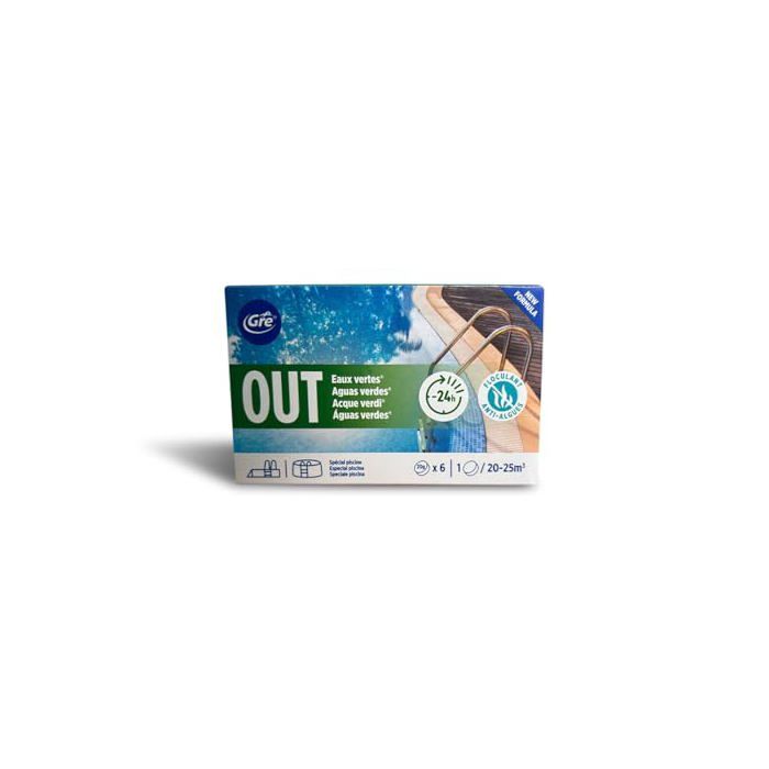 Anti-Algues Piscine Plaquettes 20 g - Prévient et élimine les algues eau saine Lot de 6 plaquettes de 20 g