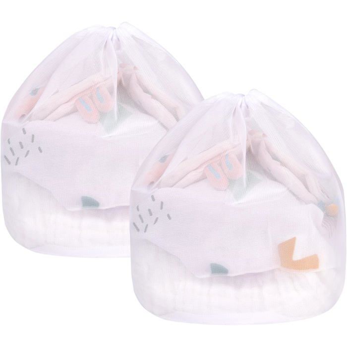 2 Pièces Filet Linge Machine à Laver avec Cordon de Serrage Réutilisables pour Vêtements Délicats - 2 Pièces Fines de 30 X 40 Cm