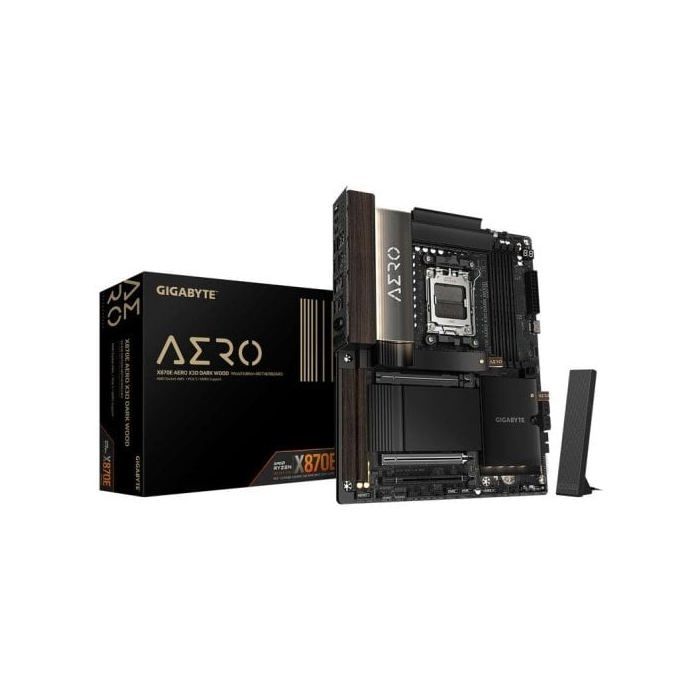 Placa Base GIGABYTE X870E AERO X3D DARK WOOD AMD X870E AM5 DDR5 ATX WiFi 7 USB4