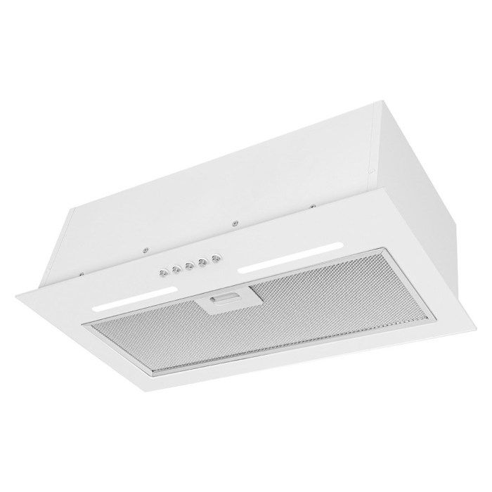 Hotte encastrable - MPM - MPM-45-OW-06/W - 45 cm - Façade verre blanc - Moteur BLDC silencieux