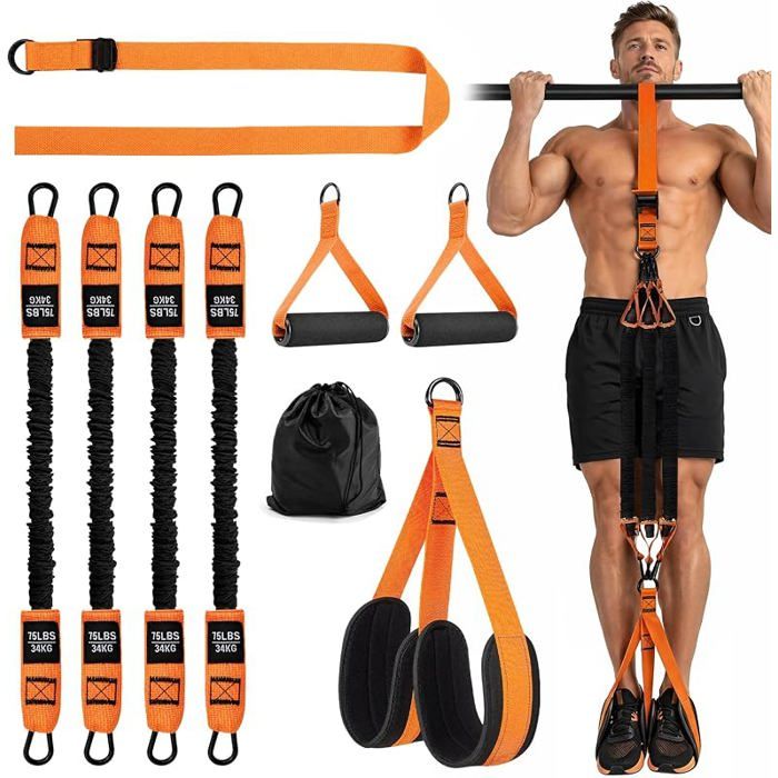 Resistance Bands Traction Kit Up to 300 lbs Pull Up Aid Bands Adjustable Pull Up Support Bands for Bodybu ELASTIQUE DE RESISTANCE
