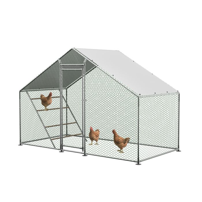 Poulailler robuste avec enclos et échelle habitat étanche et facile à nettoyer pour volailles oiseaux et petits animaux Poulailler robuste avec enclos et échelle habitat étanche et facile à nettoyer pour volailles oiseaux et petits animaux