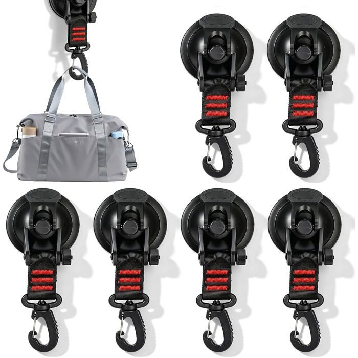 Lot de 6 ventouses de camping crochets à ventouse crochets à ventouse extra puissants pour auvents latéraux de voiture