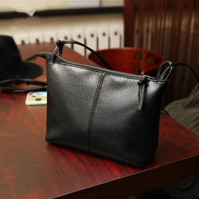 Paquet main femme noir Sac Marque De Luxe Femme Cuir paquet de