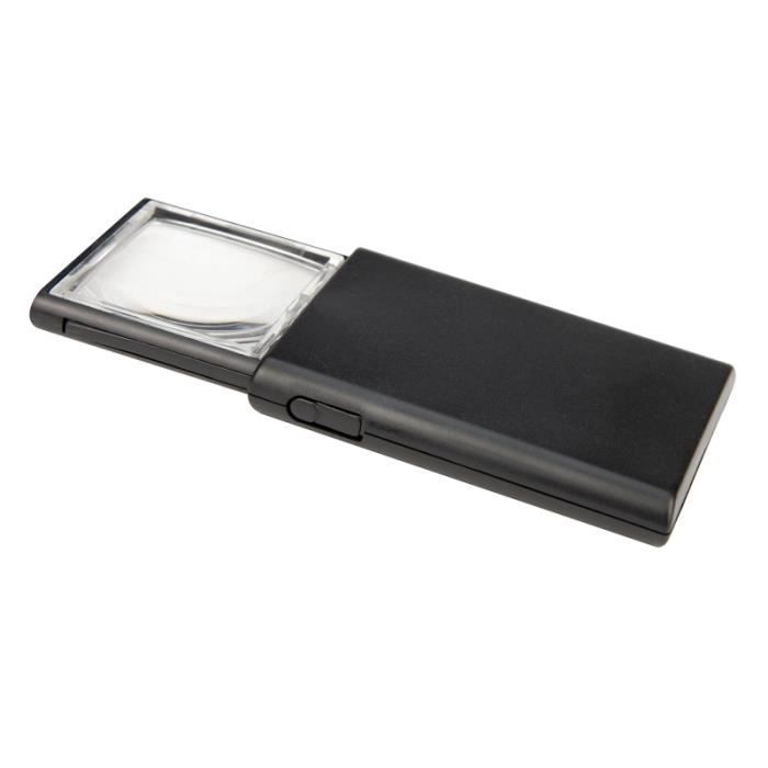 Loupe de carte popup 2X avec lumière LED AIHONTAI Noir Lecture