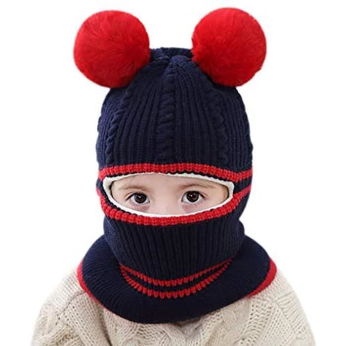 Chapeau Bonnet Enfant Hiver Bebe Fille Garcon Ensemble Bonnet Echarpe Chaudes Bonnet Tricote 2 3 4 5 Ans Noir Noir Cdiscount Pret A Porter
