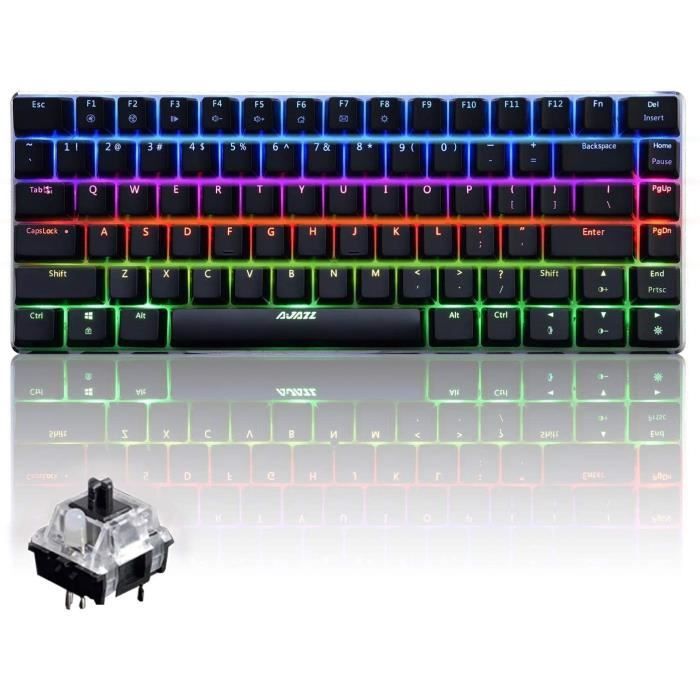 Clavier Gamer Mécanique Clavier Gaming pas cher QWERTY - Éclairé  Chromatique RGB - Haute Performance - Cdiscount Informatique