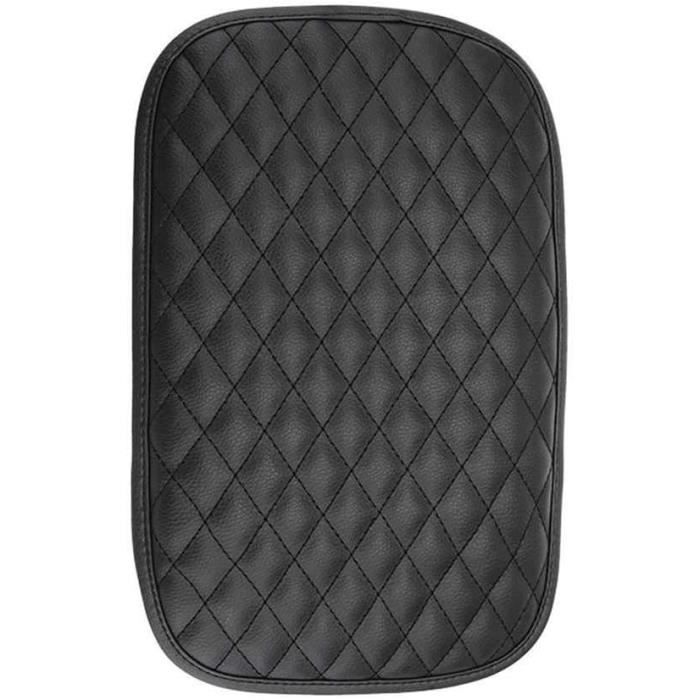 Coussin D'accoudoir Central Voiture En Cuir PU - Universal Pour Console Centrale SUV, Voiture | Taille 32x19cm Noir
