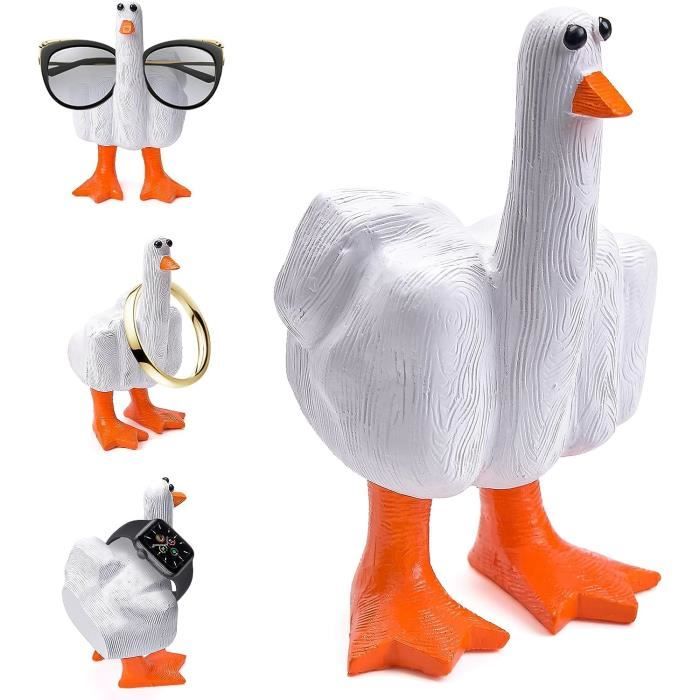 Doigt d'honneur Canard en Résine,Miniature Salon Déco, Accessoires de