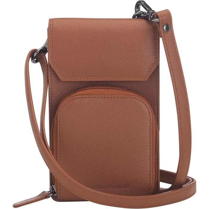 Sac à bandoulière avec poche pour téléphone en Simili Cuir - Livraison Offerte
