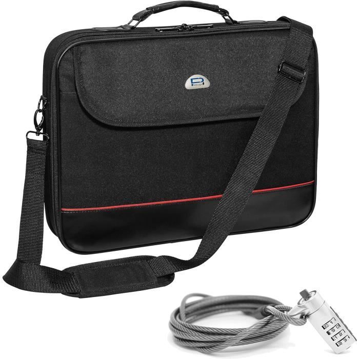 Sacoche Ordinateur Portable PEDEA Jusqu'à 17.3" - Bandoulière, Nombreux Compartiments, Anti-vol Inclus - Dimensions 48.5x37x8cm