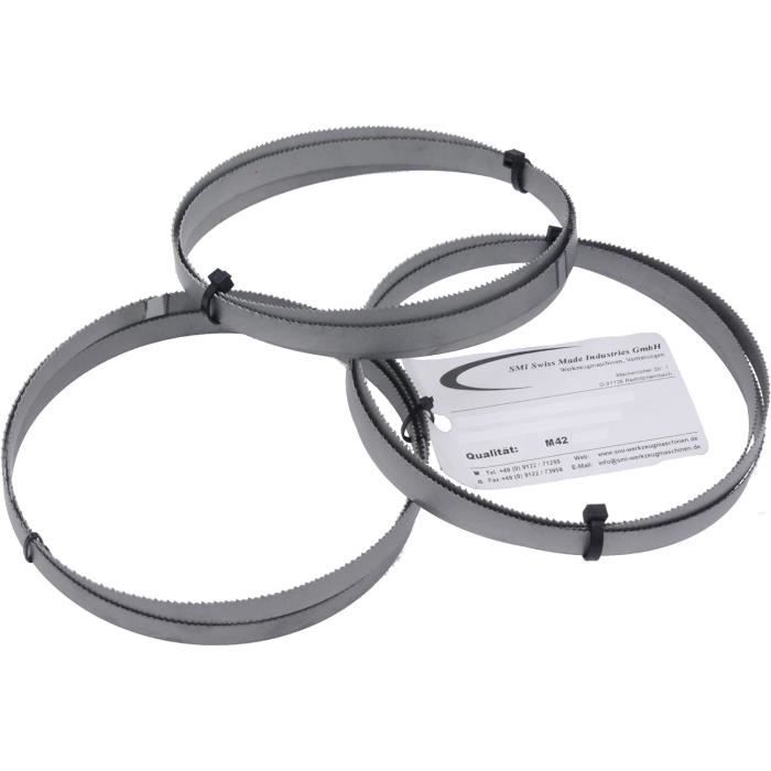 Lot De 3 Lames De Scie à Ruban En Acier - 1435 X 13 X 0,65 Mm, 6 Dents/pouce - Pour Bois, Plastique, Métaux Non Ferreux