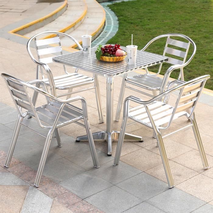 Table De Jardin Meuble D Exterieur Mobilier De Balcon Table De Bistro Table De Salle A Manger Pub Bar Interieur Terrasse Aluminium Achat Vente Table De Jardin Table De Jardin Meuble