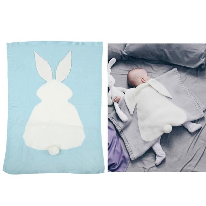 Edredon Couverture Couverture De Bebe Motif Oreilles De Lapin Nouveau Ne Swaddle Pour Enfant Bleu Ciel Cdiscount Puericulture Eveil Bebe