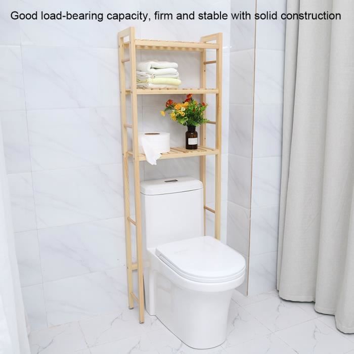Support De Rangement De Toilette Etagere De Rangement En Bois A 3