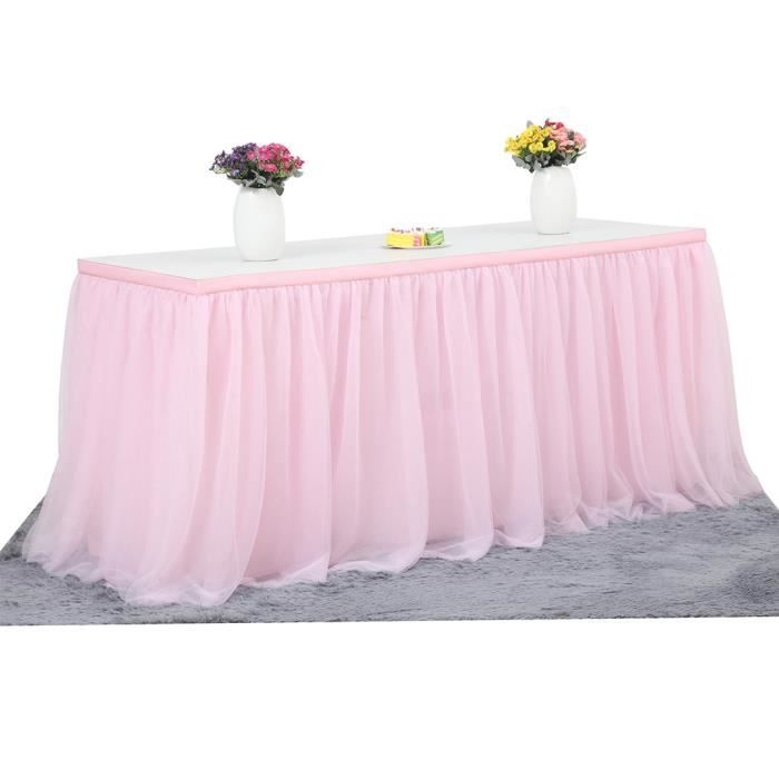 Jupe de Table Tulle Couverture Nappe D coration pour Mariage