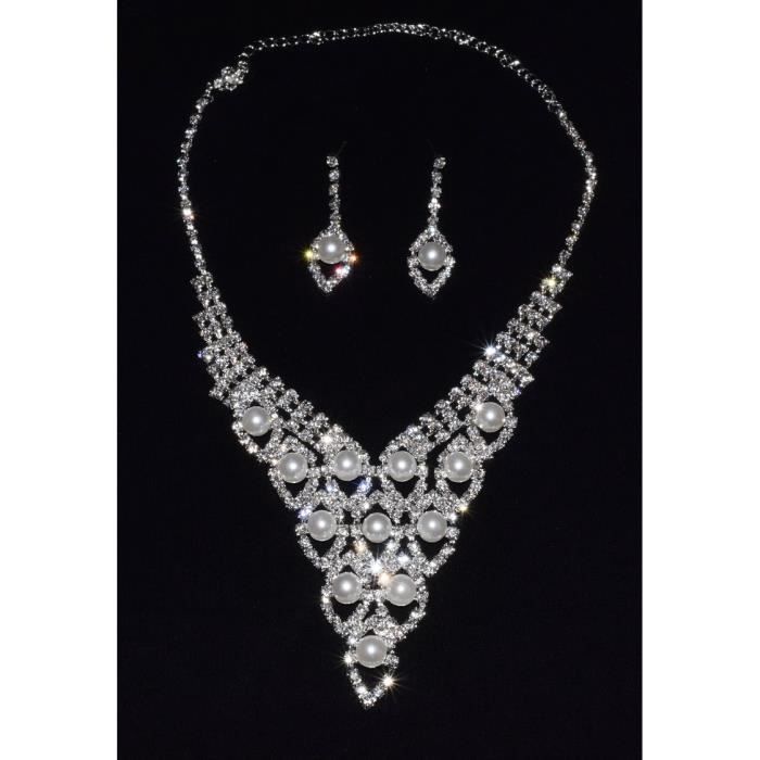Parure De Bijoux Femme : Collier étoile De Mer Avec Perles Blanches – Élégant Pour Mariage Et Soirée