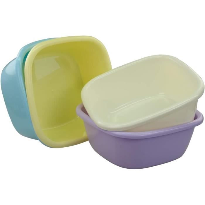 Stefanplast Bassine Vaisselle Carrée 13L - Multicolore, Portable, Solide - 35x35x18cm