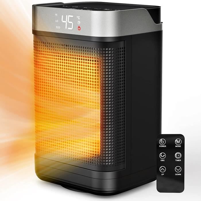 Chauffage D'appoint 1500W, Chauffage Electrique, Radiateur Soufflant en