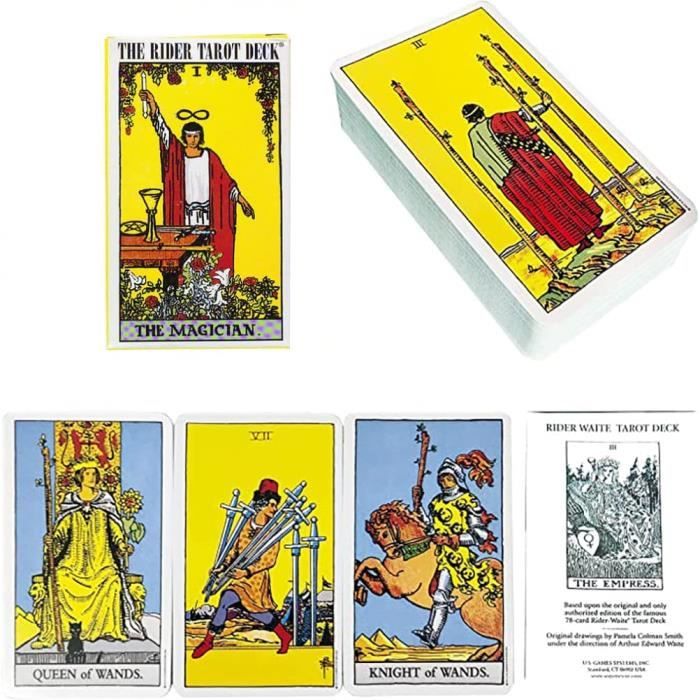 XUY-Cartes de Tarot, Classique pour Débutant,Papier Holographique - 78  Cartes - Cdiscount Jeux - Jouets