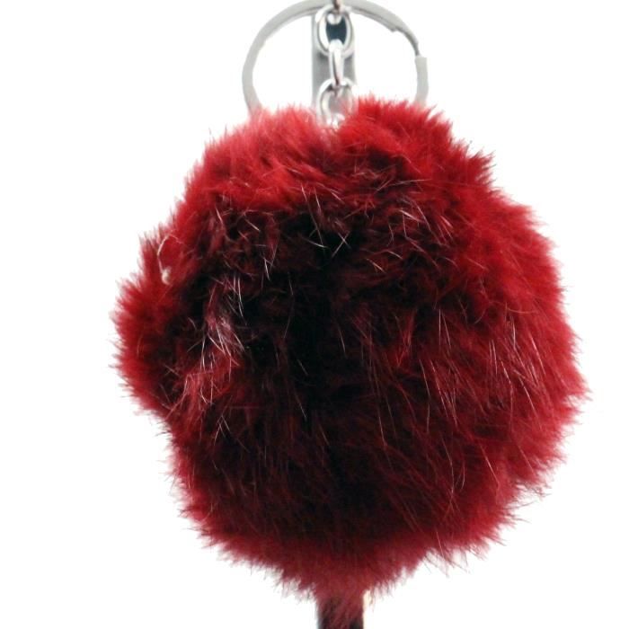 Grand Porte Cles Bijou De Sac Pompon Rouge Bordeaux En Fourrure Synthetique Rouge Rouge Fonce Achat Vente Porte Cles 3214038105201 Soldes Cdiscount