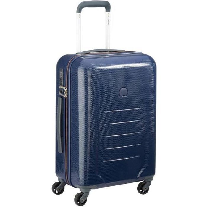 DELSEY - Valise trolley cabine rigide - Bleu nuit - taille S - V : 34.4 L - 55  x 40 x 20 cm