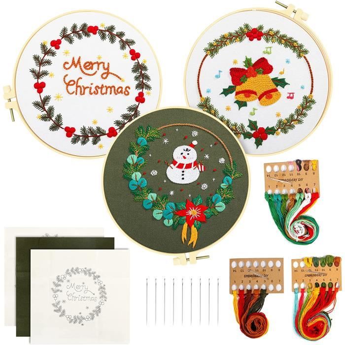Kit DIY Broderie Débutants YEESAM ART Kit De Broderie Au Point De