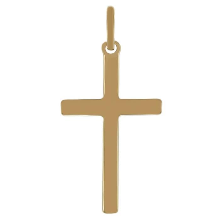 Pendentif Croix Plaqué Or 18 carats