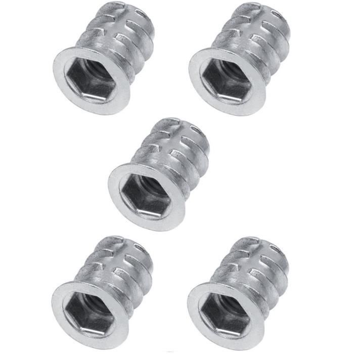 5x ecrous a visser 6 pans creux 15mm acier zingue meuble support fixation bois vis diametre 15mm taraudage m10 pas de 150 cdiscount bricolage