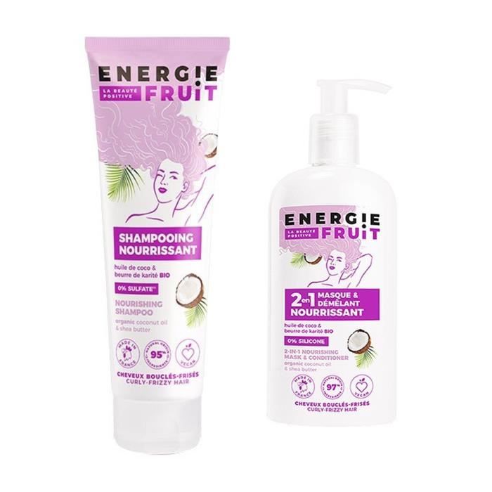 Masque nourrissant & réparateur naturel - Huile de coco & beurre de karité - Cheveux bouclés, frisés & crépus - 400 ml