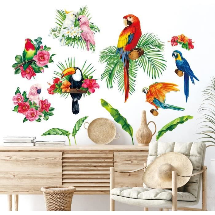 4 Sets D'autocollants Muraux Phosphorescents Poissons Tropicaux - Décoration Amovible Pour Chambre - Brille Dans Le Noir