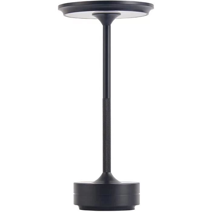 Lampe De Table Métallique Sans Fil, Rechargeable, Argent