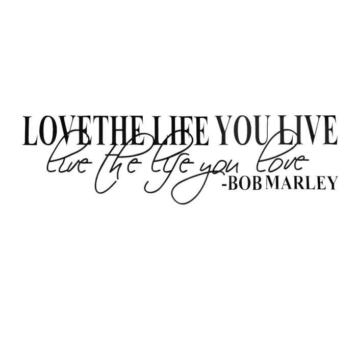 Lesuperay Nouveau Bob Marley Citation Stickers Muraux Decor Amour Vie Mots Grand Joli Autocollant Texte Fonds D Ecran Cdiscount Bricolage